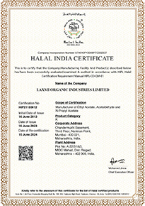 Halal Ethyl Acetate Certification