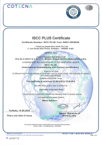 ISCC-Plus Certification