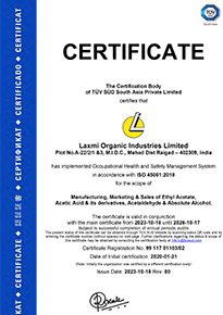 ISO 45001 : 2018 Unit I Certification